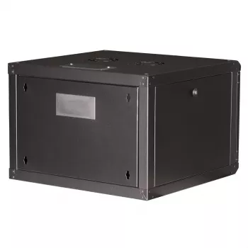 Sienas stiprinājuma 19 inch skapis ROLINE Pro 7U 600x600 WxD, melns, atslēgas slēdzene, IP20
