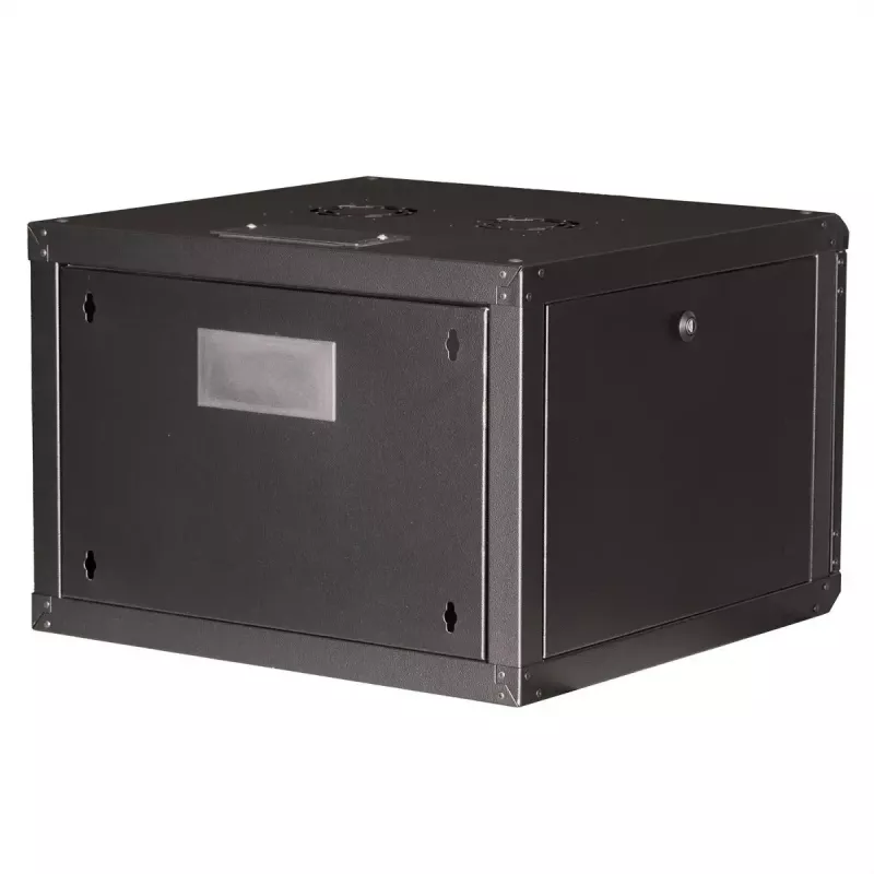 Sienas stiprinājuma 19 inch skapis ROLINE Pro 7U 600x600 WxD, melns, atslēgas slēdzene, IP20