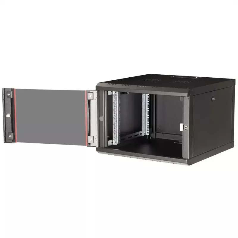 Sienas stiprinājuma 19 inch skapis ROLINE Pro 7U 600x600 WxD, melns, atslēgas slēdzene, IP20