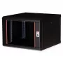 Sienas stiprinājuma 19 inch skapis ROLINE Pro 7U 600x600 WxD, melns, atslēgas slēdzene, IP20