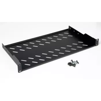 ROLINE 19 collu 1U plaukts 250 mm dziļums 15 kg melns