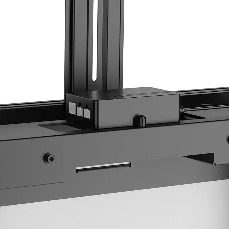 Mobilais statīvs displejiem Hagor BrackIT Lift 55–86 inch melns/balts VESA 200x200–1000x600