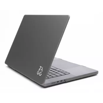 Cietais vāciņš Zagg MacBook Pro 13 M2/M1 (20) — Smoke apdare, aizsargājošs apvalks