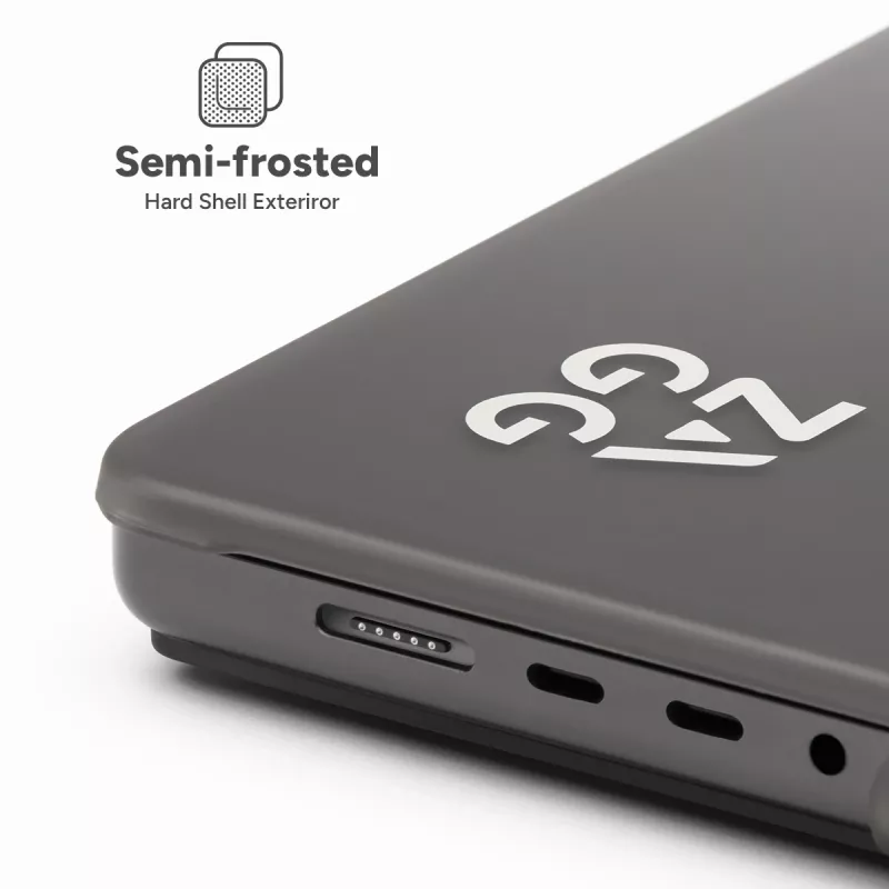Cietais vāciņš Zagg MacBook Pro 13 M2/M1 (20) — Smoke apdare, aizsargājošs apvalks