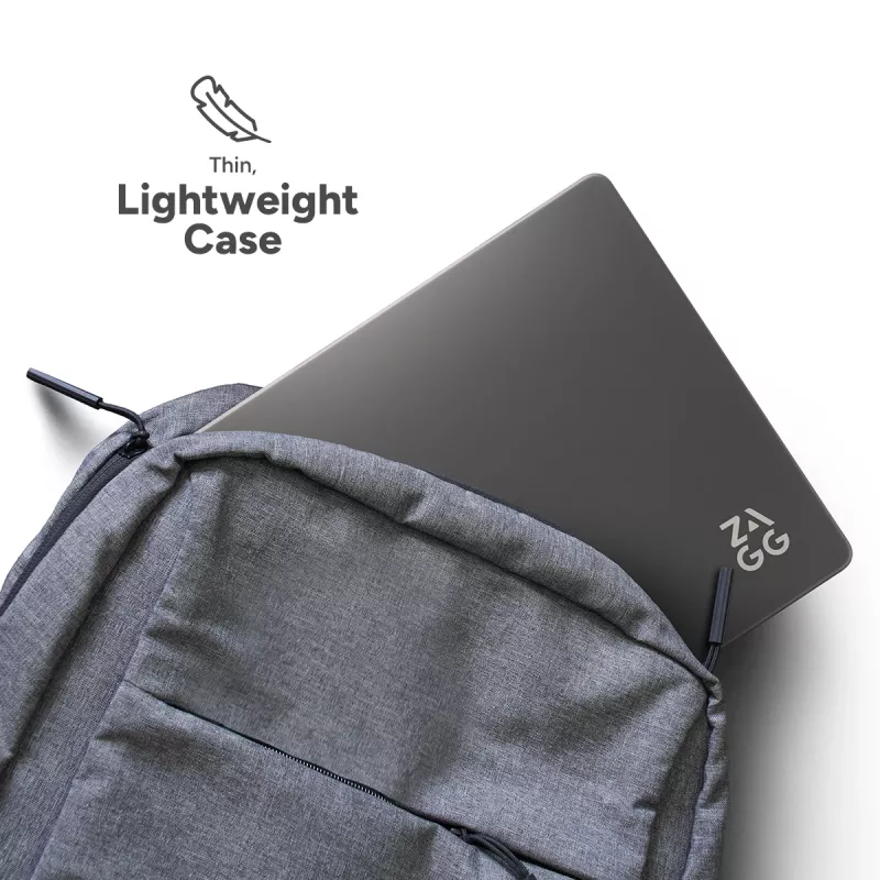 Cietais vāciņš Zagg MacBook Pro 13 M2/M1 (20) — Smoke apdare, aizsargājošs apvalks