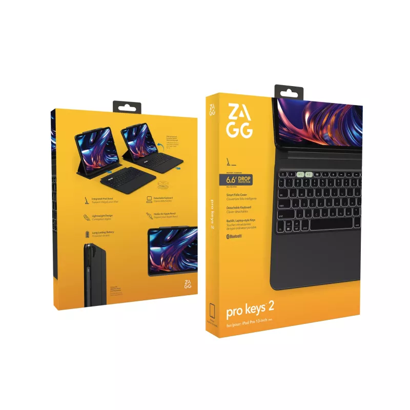 ZAGG Pro Keys 2 QWERTZ Vācu Bluetooth Melns