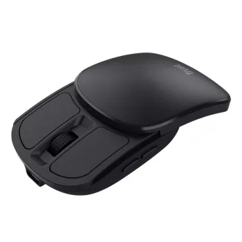 Pele TRUST Travel Ambidextrous RF Bezvadu 2400 DPI, 6 pogas, melna