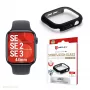 Aizsargstikls PanzerGlass Displex 10H Apple Watch SE3/SE2/SE (44mm) — pilna korpusa, IP68, uzspraužams, melns matēts