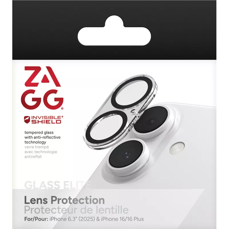 InvisibleShield Glass Elite Lēcu Aizsardzība Apple iPhone 17/16/16+ Melna