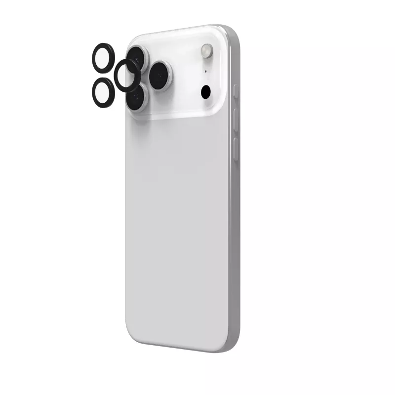 InvisibleShield Glass Elite (CameraRings) Objektīva aizsardzība Apple iPhone 17 Pro/17 Pro Max 16 Pro/16 Pro Max/15 Pro/15 Pro Max Melna