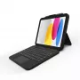 ZAGG Tough Keys tastatūras maciņš Apple iPad 10. paaudze/A16, melns, vācu izkārtojums (B2B brūna kaste)