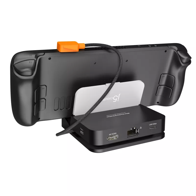 j5create JCD624-N Omni Side Dock doks, paredzēts Nintendo Switch 2 un Steam Deck