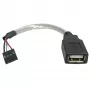StarTech.com USB 2.0 kabelis 15 cm - USB A ligzda uz mātesplates 4 kontaktu savienotāju F/F