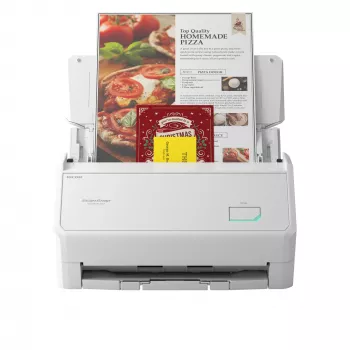 ADF dokumentu skeneris Ricoh ScanSnap iX2400 — A4, 600 x 600 DPI, 45 ppm, 100-lapu ADF, Dual CIS, Balts