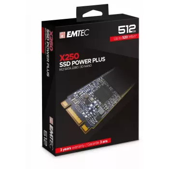 Emtec X250 SSD disks 512 GB M.2 SATA III