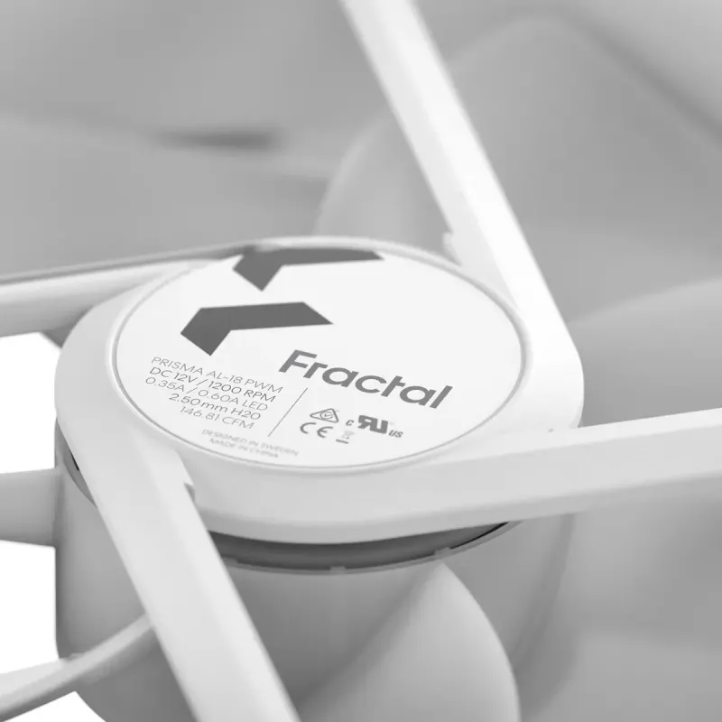 Fractal Design Prisma AL-18 PWM 18 cm Ventilators Balts 1200 RPM 249.56 m³/h