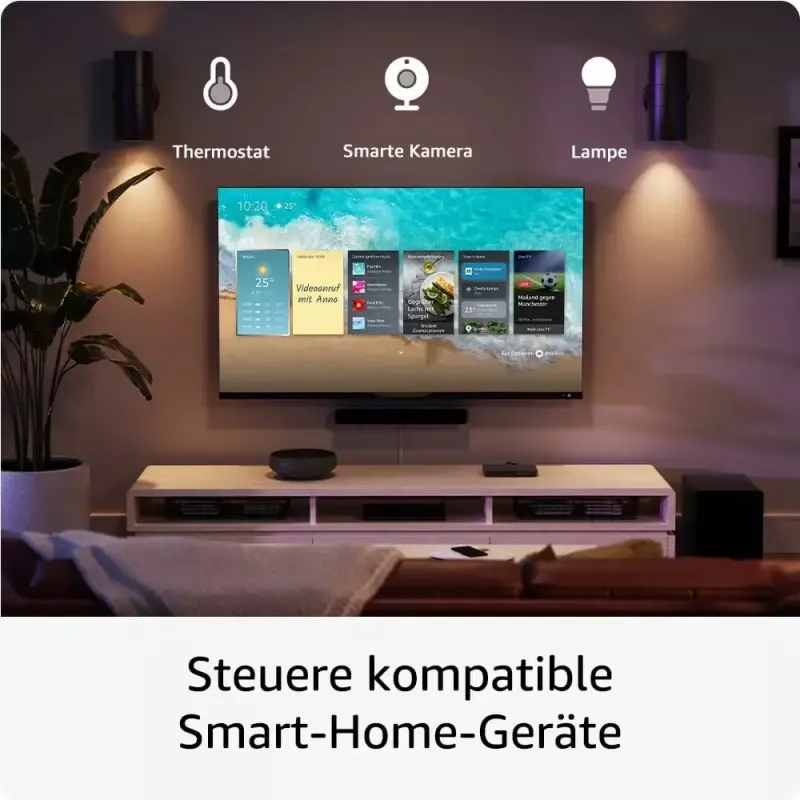 Amazon Smart TV dongle 4K Ultra HD USB, Wi-Fi 6 (802.11ax), 3840×2160, USB barošana, melns