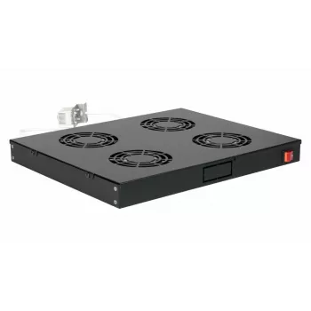 Equip EZF-4-B dzesēšanas ventilatori 19 inch, 1U, 4 ventilatori, RAL9005 melns