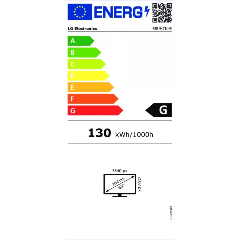 LG 65UH7N-E digitālās zīmēšanas plakanpanelis 165,1 cm (65 collas) LED Wi-Fi 700 cd/m² 4K Ultra HD Melns Iebūvēts procesors WebOS 24/7