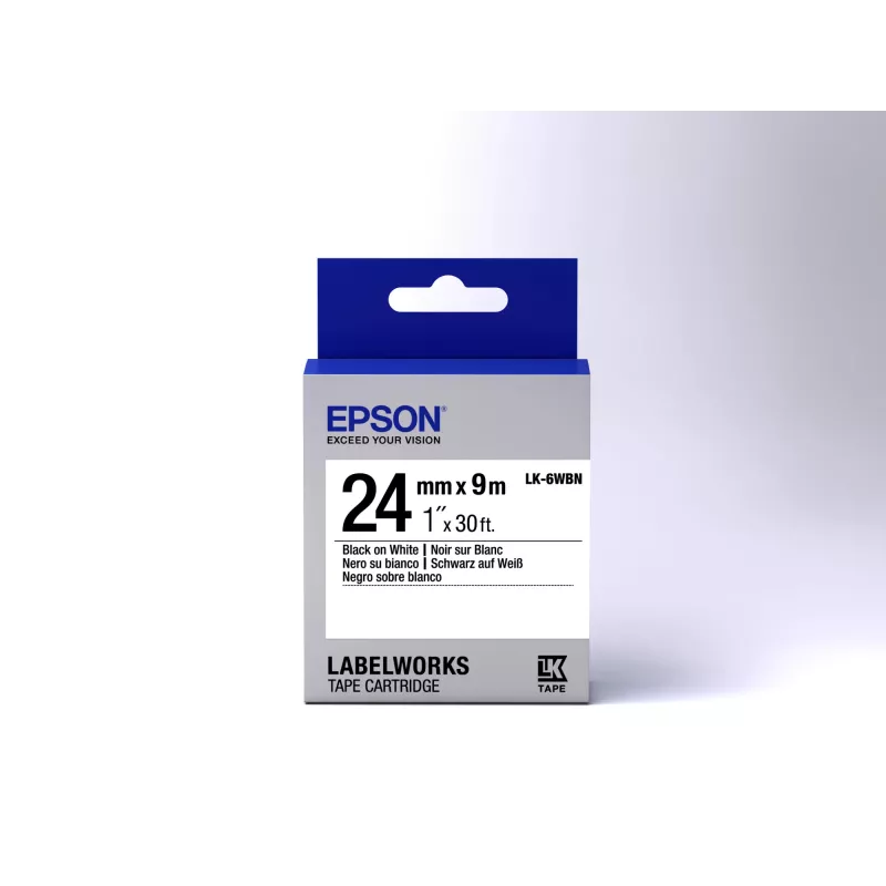 Epson LK-6WBN lentes kārtridžs melns/balts 24mm (9m)