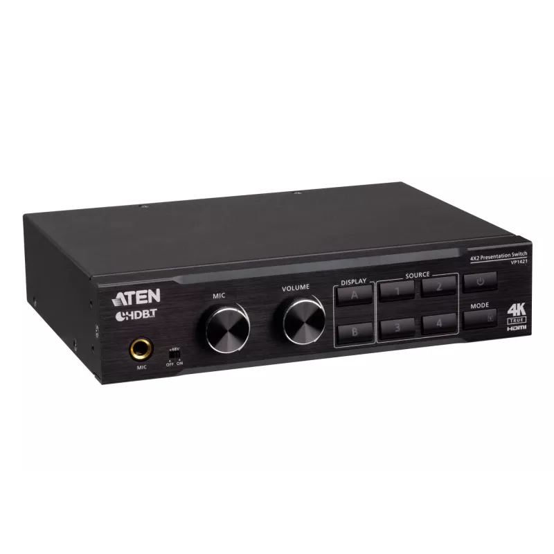 ATEN VP1421 4 x 2 True 4K prezentācijas matricas slēdzis