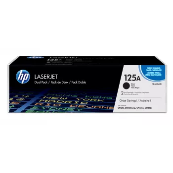 HP 125A 2 iepakojums Melns Original LaserJet Tonera kasetnes, 2200 lpp, Melns, 2 gab.