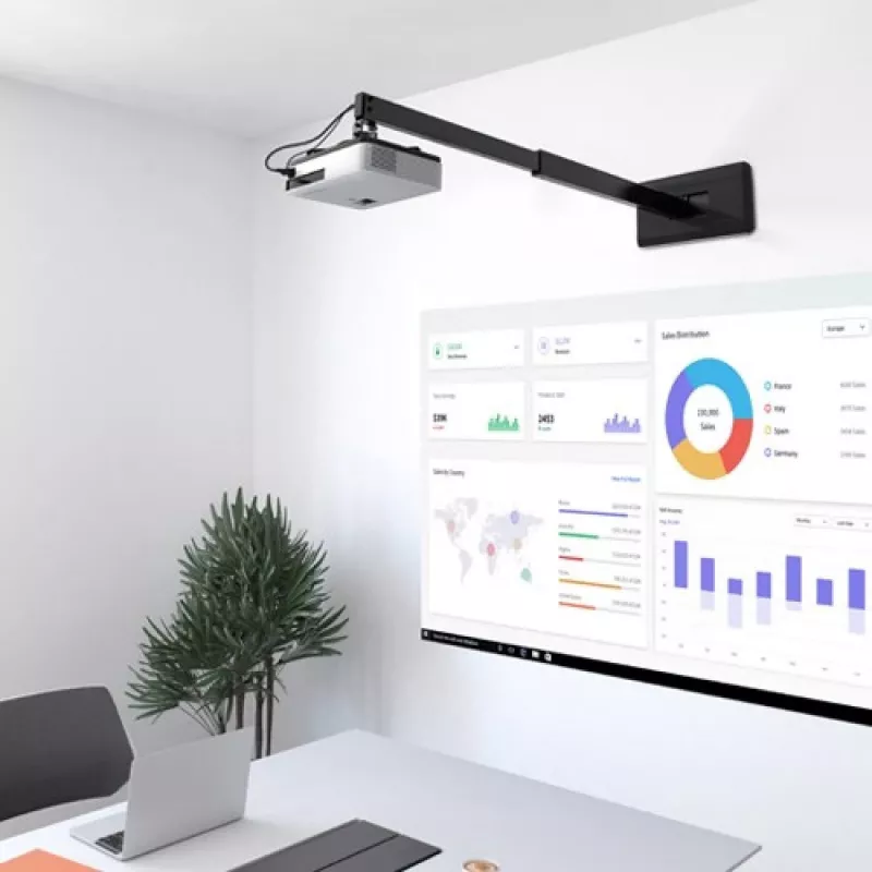 Techly ICA-PM 21 īsā fokusa projektora sienas stiprinājums Melns