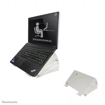 Neomounts NSNOTEBOOK300 Laptop statīvs 10-22 collām - universāls, caurspīdīgs, plastmasa