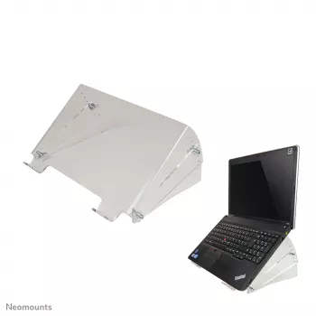 Neomounts NSNOTEBOOK300 Laptop statīvs 10-22 collām - universāls, caurspīdīgs, plastmasa