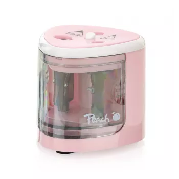 Peach PO102 Elektriskais zīmuļu asināmais, rozā balts