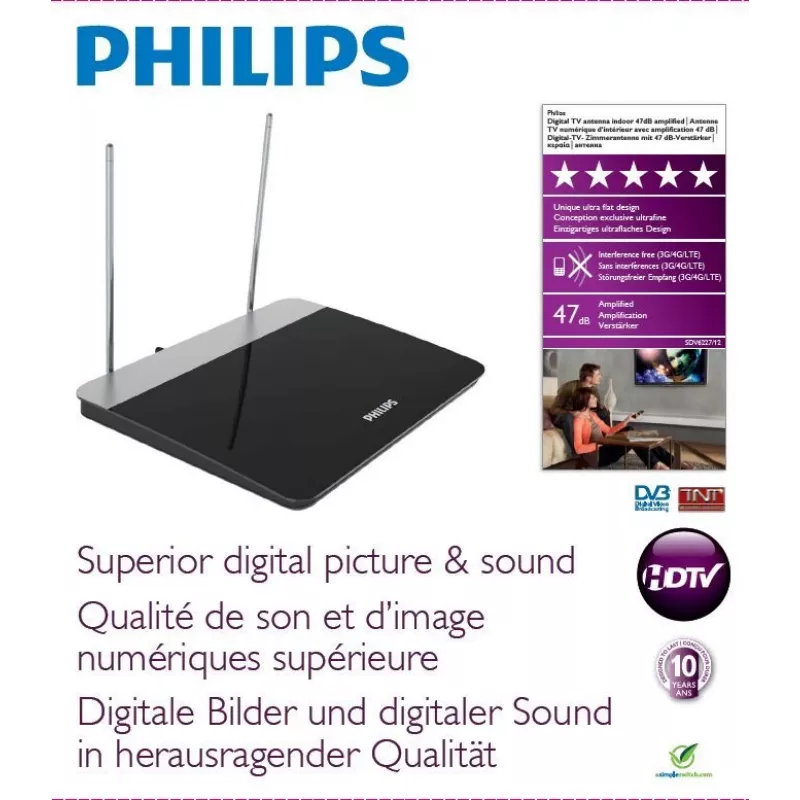 Philips SDV6227/12 digitālā TV antena ar pastiprinātāju