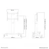 Neomounts PLASMA-M2250BLACK TV ratiņi 42-100 collas - motorizēti
