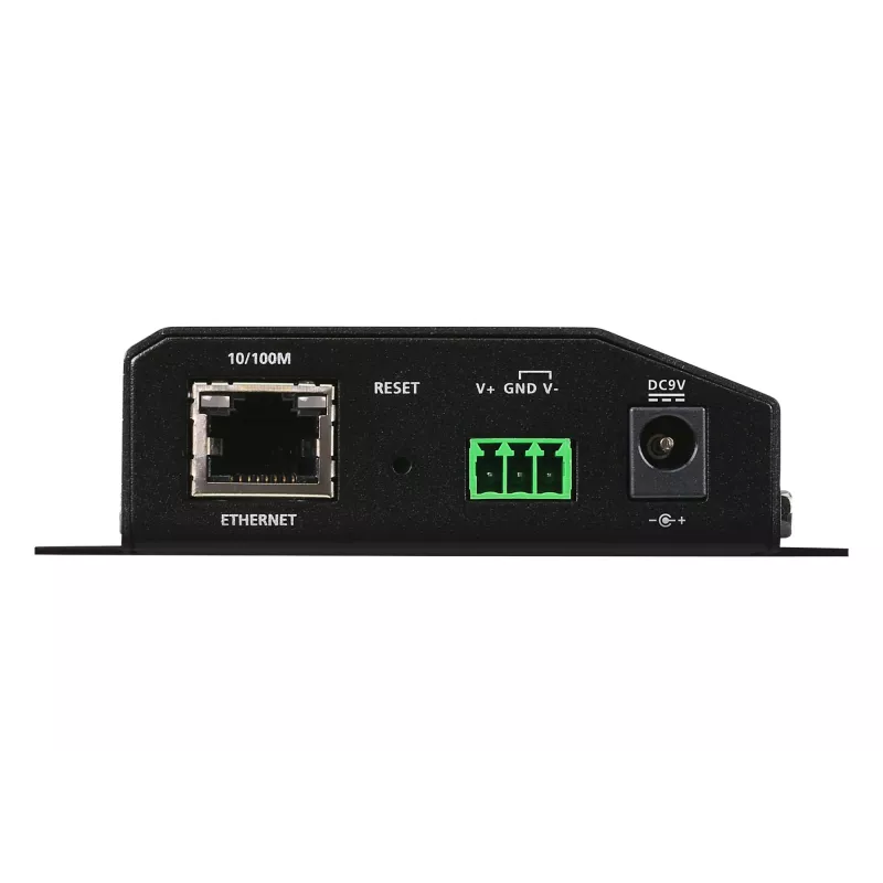 ATEN Altusen SN3002P ierīču serveris ar 2 RS-232 portiem un 100 Mb LAN, uzstādāms uz galda, sienas vai DIN sliedes