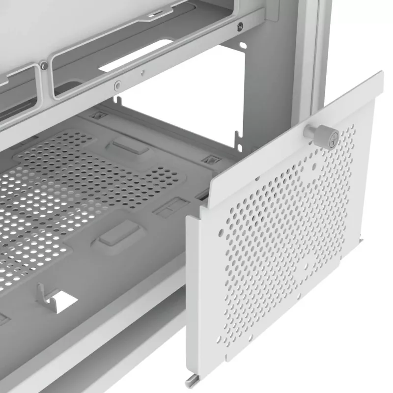PC Midi Tower korpuss Cougar FV270 — Balts, atbalsta ATX/EATX/Micro-ITX, 2×3.5 inch + 2×2.5 inch, 120/140 mm ventilatori