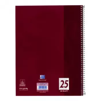 Rakstu klade Oxford 100050355 A4 80 lapas bordo