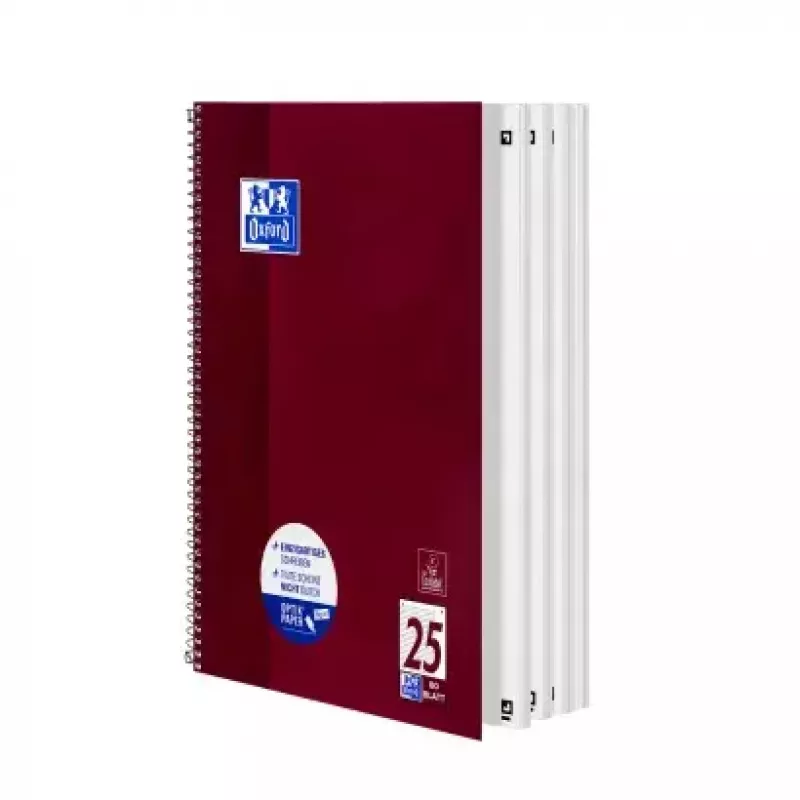Rakstu klade Oxford 100050355 A4 80 lapas bordo