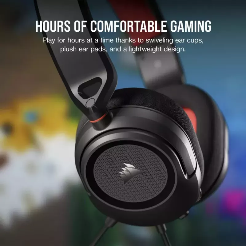 Corsair HS35 v2 vadu spēļu austiņas, sarkanā krāsā