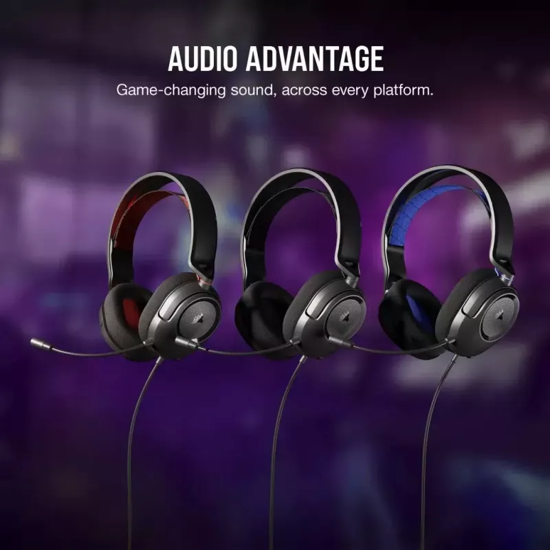 Corsair HS35 v2 vadu spēļu austiņas, sarkanā krāsā