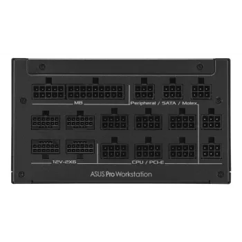 Barošanas bloks ASUS Pro WS 3000 W ATX 3.1 80 PLUS Platinum pilnībā modulārs, 20+4 pin, 4×16-pin PCIe, 12×SATA, melns