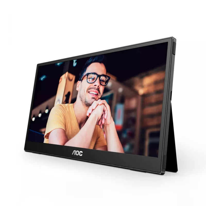 AOC 16T3EA pārnēsājams monitors/TV Melns 39.6 cm (15.6 collu) 1920 x 1080 pikseļi