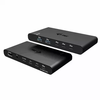 KVM Docking Station i-tec 2 resursdatoriem HDMI, USB-C resursdatora interfeiss, PD 2×100W, 4K@60Hz, 2×USB-A