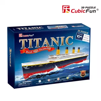 3D Puzle Cubicfun Titanic Big T4011H — 1024 gabali, mēroga modeļa kuģis