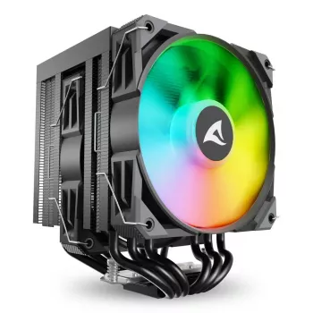 Gaisa dzesētājs Sharkoon A60 RGB 12 cm 500-1800 RPM Melns