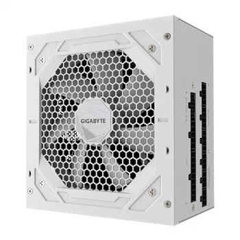 Barošanas bloks GIGABYTE UD850GM PG5 V2 ICE — 850W, PCIe Gen 5.1, 80 PLUS Gold, Pilnībā modulārs, 120mm Ventilators, ATX 3.1, UK Spraudnis, Balts