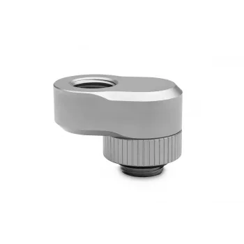 Savienotājs EK Water Blocks EK-Quantum Torque Rotary Offset 14 — Misinš, Satīna Tērauds/Titāns, Augstums 21 mm