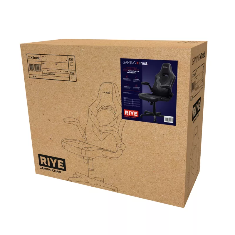 Trust GXT 703 RIYE Universāla spēļu krēsla Melns