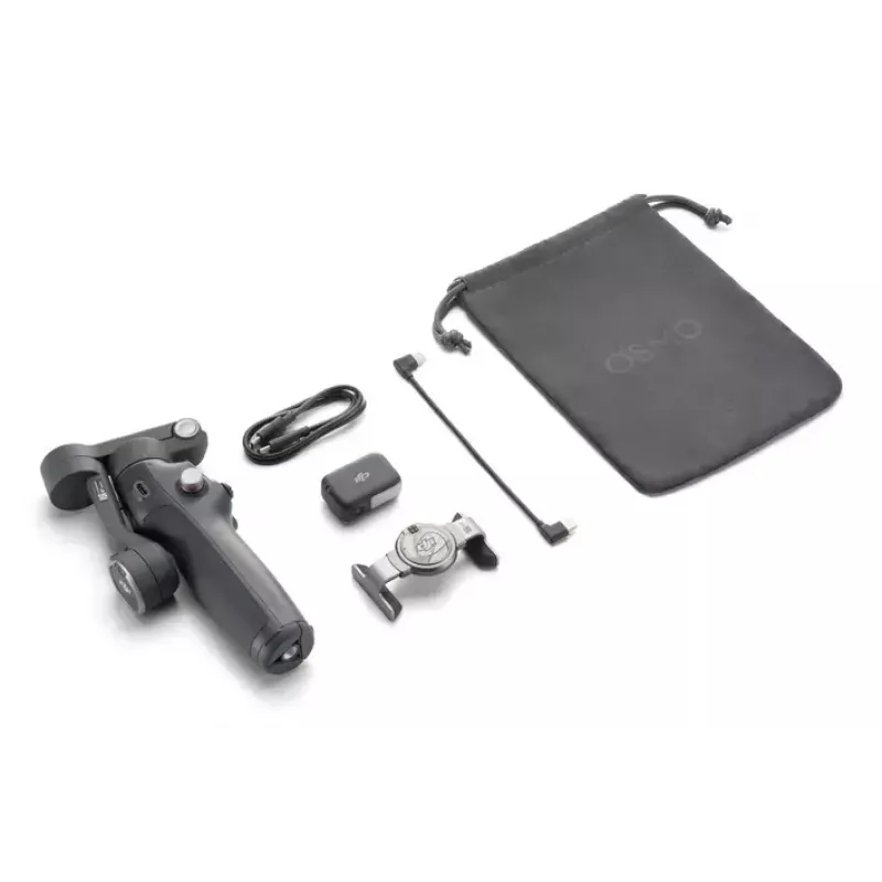 Viedtālruņa stabilizators DJI Osmo Mobile 8 — Melns, maks. slodze 0,3 kg, 3350 mAh akumulators, 10 h darbība