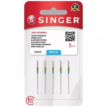 Šujmašīnas adata SINGER N204514M503 (SZ14 BLST) 14. izmērs mājas un rūpniecības mašīnām