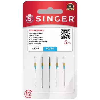 Šujmašīnas adata SINGER N204514M503 (SZ14 BLST) 14. izmērs mājas un rūpniecības mašīnām