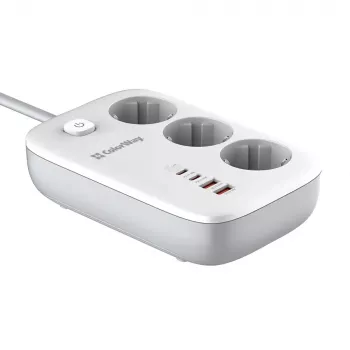ColorWay CW-CHE34PDW kontaktligzda, 2x USB-C PD, 2x USB-A QC3.0, 2 m vads